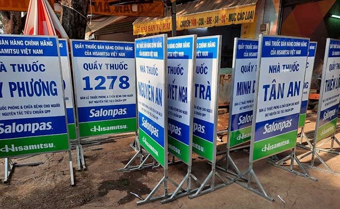 Một mẫu biển alu quảng cáo do Đàm Gia thiết kế trên 3D