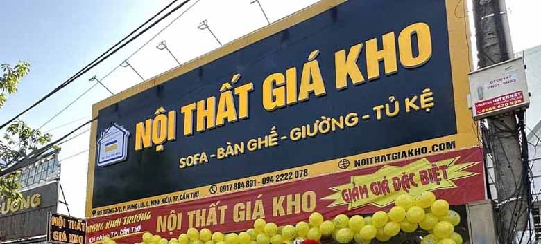 Bảng hiệu showroom nội thất chuyên nghiệp