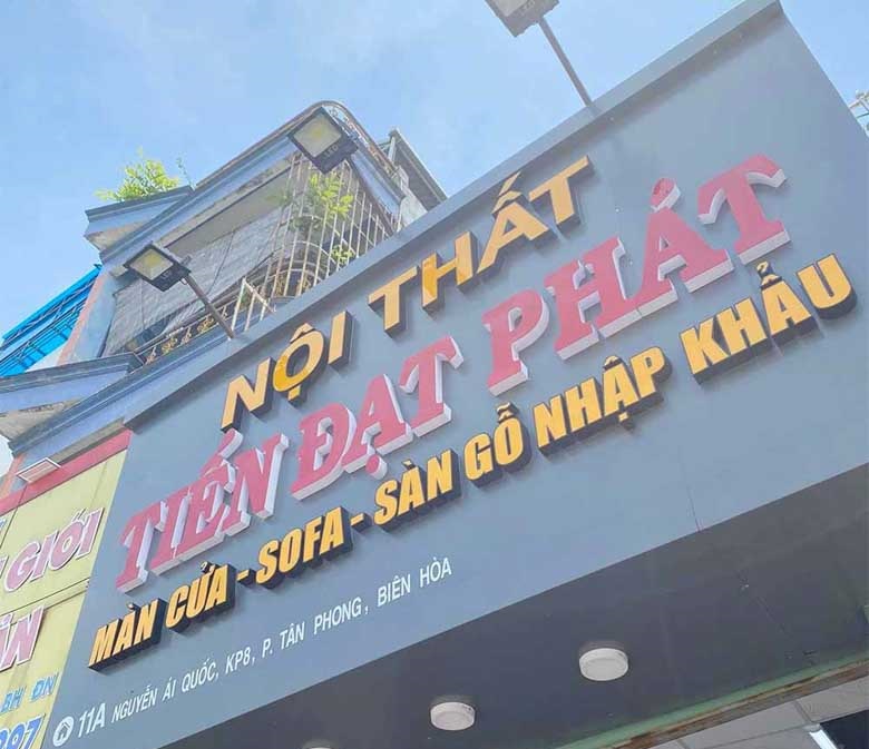 Phong cách thiết kế quyết định sự nổi bật của bảng hiệu showroom nội thất