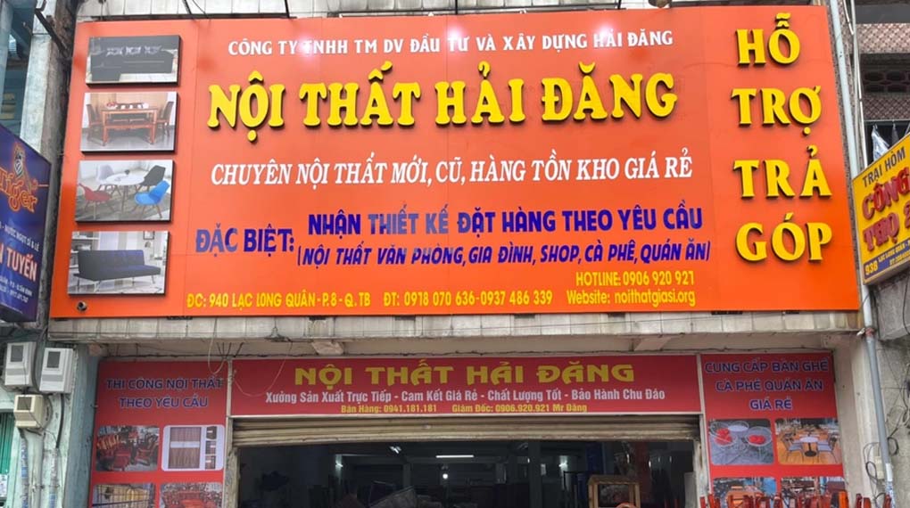 Biển quảng cáo nội thất chữ nổi